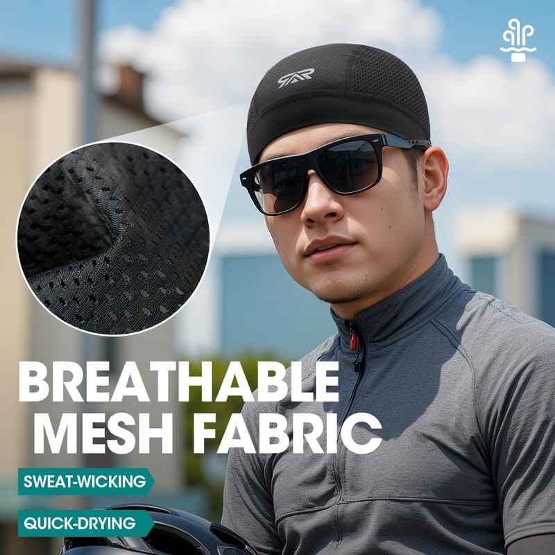 3 Pcs Breathable Mesh Skull Cap for Men & Women