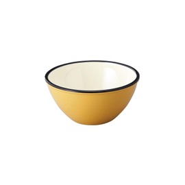 Torico HR-11-Y Taiwa Bowl Dish, Melamine Tableware, Dishwasher Safe, Canary Yellow, 4.5 inches (11.5 cm), 8.2 fl oz (290 ml), 1 Piece, Enameled Style, Scandinavian Color, Stackable for Outdoor