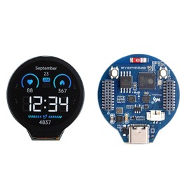waveshare ESP32-S3 Development Board Onboard 1.28inch Round LCD Display,32-bit LX7 Dual-core Processor,Support 2.4 GHz Wi-Fi and Bluetooth 5(LE),Embedded GC9A01 Driver Chip
