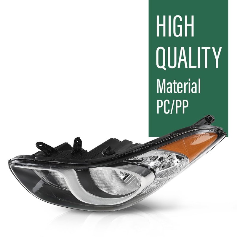 LQI Headlight Assembly Left and Right Side Halogen Compatible with