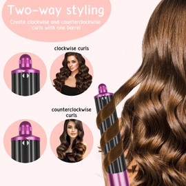 ZEPHBLOW Long Barrel for Dyson Airwrap, Long Hair Curling Roller Barrels Compatible with Airwrap HS01/05, Self-Curling Replacement Attachment for Part No.971889-05, Rose