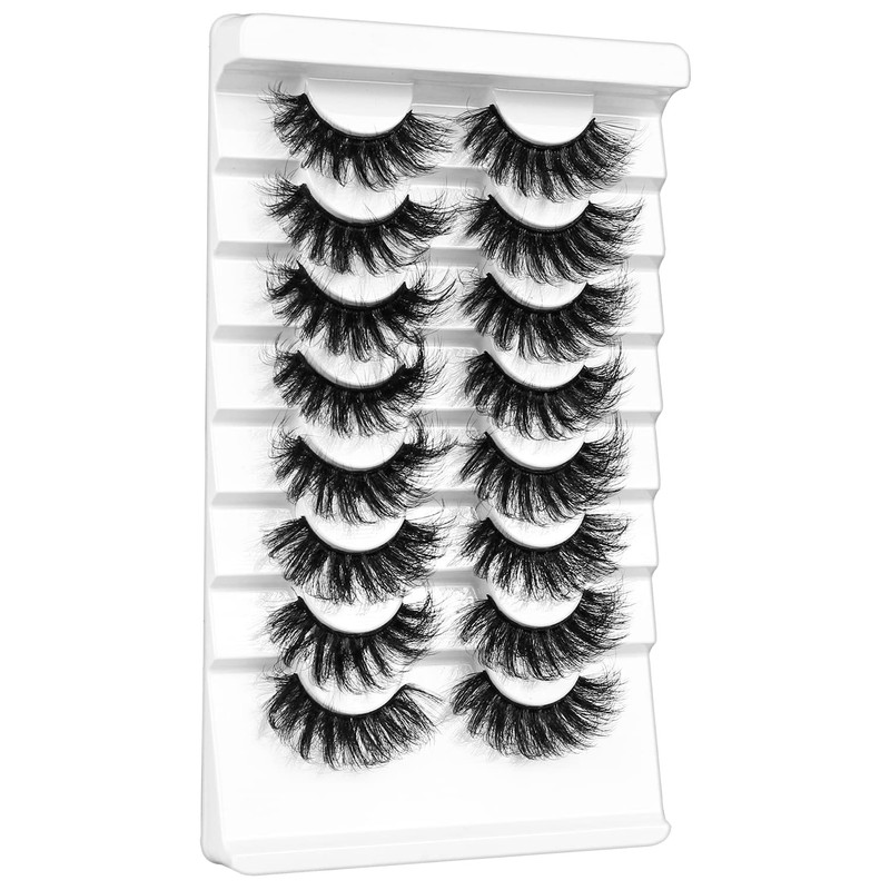 Leipple False 8D Eyelashes, 8 Pairs, False Eyelashes Set, Reusable