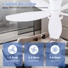Surtime 42" Ceiling Fans with Lights-Low Profile Ceiling Fan with