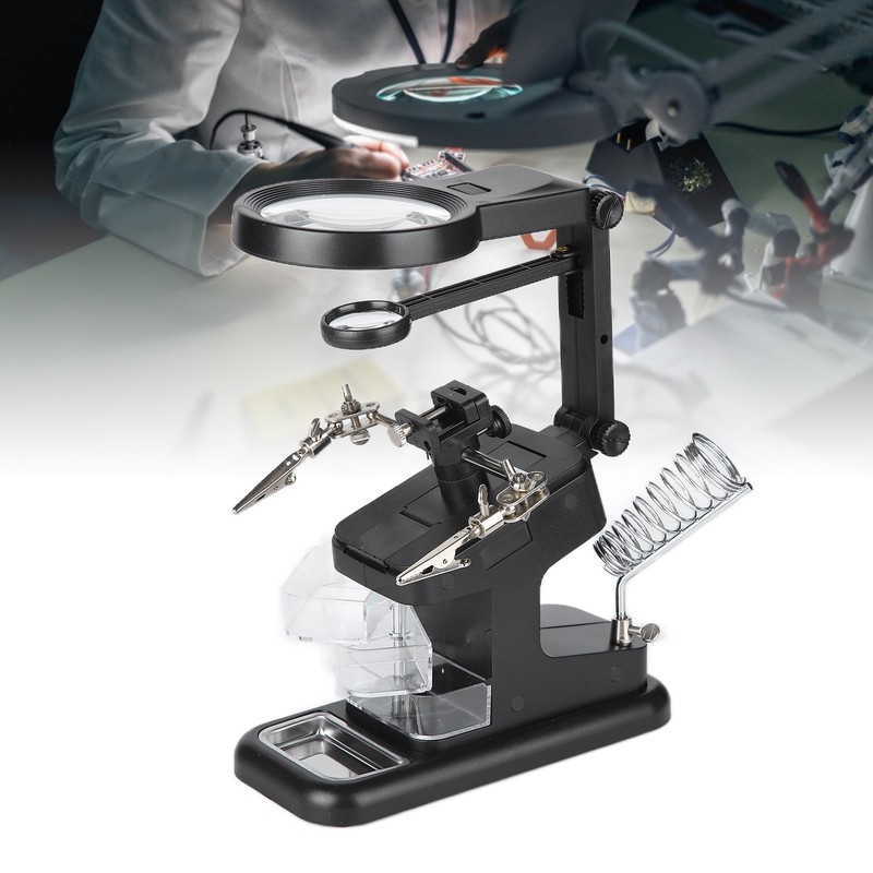TH‑7026 Desktop Magnifying Glass with 10LED Light Welding Magnifying Glass