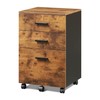 DEVAISE 3 Drawer Wood Mobile File Cabinet, Rolling Filing Cabinet