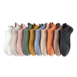 CrystalLover Women's Crew Socks, 10 Pairs Set, Cute, No Stuffy, Funny Socks for Women