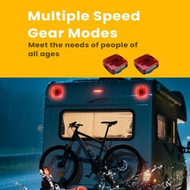 INQUADR 2-Pack Wireless Magnetic LED Trailer Light Set ， Waterproof Wireless Trailer Lights Kit, Portable for Pickup Trucks, SUVs, Boats, RVs and More