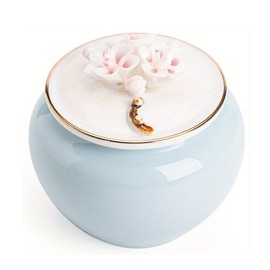 Mini Urn, Popular, Cat Urn, Pottery, Pet Urn, Buddhist Altar Memorial Service, Urn Container, Urn (Blue)