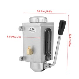 AUNMAS Manual Lubrication Pump 500CC with Dual Outlet, CNC Machine Oil Pump for Milling Drilling Cutting Equipment