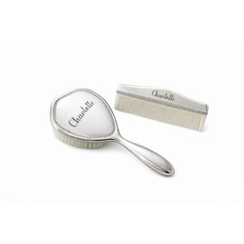 Custom Silver Baby Brush Set – First Birthday Heirloom Gift