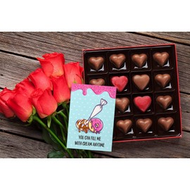 FLYAB Funny Valentines Day Cards for Him Boyfriend Husband 4"x6" You Can Fil Me with Cream Anytime Naughty Valentines Day Gifts Cards Anniversary Birthday Cards for Husband Wife Boyfriend Girlfriend