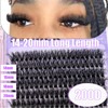 DAODER 200D Volume Cluster Eyelash Extensions, D Curl, Soft &