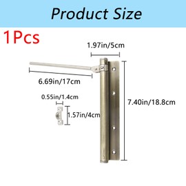 Geesatis 1Pcs Safety Spring Door Closer, Stainless Steel Adjustable Automatic Door Closer,Right or Left Wing Door(Cyan)