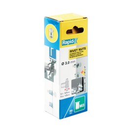 Rapid M3 Rivet Nuts, Including Drill Bit, Ø3mm, Pack of 20, 5000670