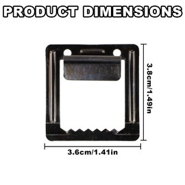 Pack of 10 hangers for stretcher frames, profile depth 15 mm, metal stretcher frame hanger, picture hanger, canvas hanger, no drilling required, suitable for hanging picture frames