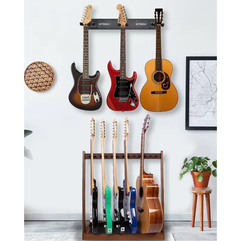 STRICH Guitar Wall Mount Hangers 2 Pack, Multi Angle Adjustable