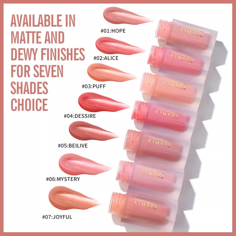 Kimuse Soft Cream Blush Maquillaje, Rubor Líquido Para Mejil