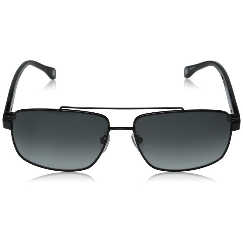 Jack Spade Men's Garrett Rectangular Sunglasses, Black, 59 mm