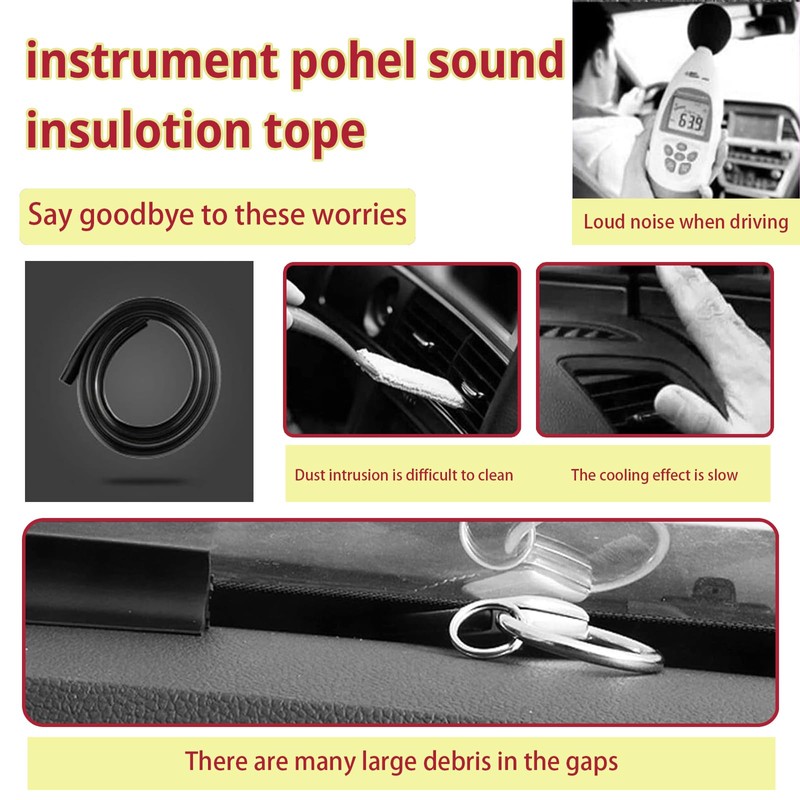 DACIRTY Dashboard Edge Trim Seal, 6.56Ft High Elastic Flexible Rubber
