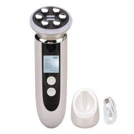 Radio Frequency Facial Machine Skin Lifting Toning Wrinkle Removal Hot Ice Compress Red Blue LED RF Beauty Device White