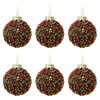 Sequins Beads Christmas Baubles Tree Ornaments - Red Gold Green