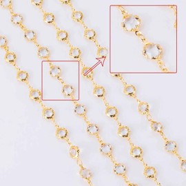 Pluzmecalm 1Pcs Gold Eyeglass Chains Crystal Glasses Elegant Chain Beaded Eye Glass Strap for Women