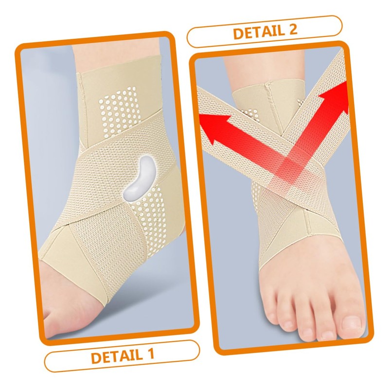 SAFIGLE Ankle Brace Sleeve Compression Support for Sports Adjustable Ankle