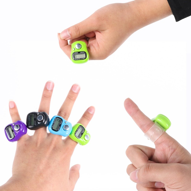 Set of 15 Stitch Markers Knitting Cikirmatik Hand Counter: LED