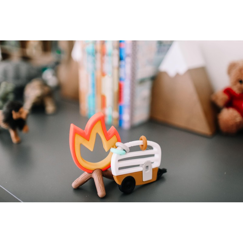 Lucy Darling Camper Baby Teether Set, 2 Pcs Textured Silicone