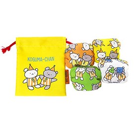 Crane Koguma-chan Hand Bag Set CKEC004 Drawstring Bag: 4.7 x 5.9 inches (120 x 150 mm), Handle: Approx. 2.4 x 1.6 inches (60 x 40 mm) Round