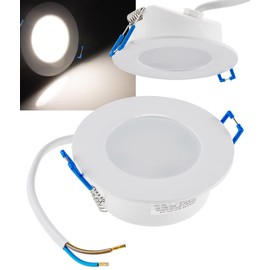 ChiliTec LED Recessed Spotlight IP44 5 Bathroom Kitchen 5 Watt 230 V 500 Lumen Recessed Spotlight Lighting for Wet Rooms Light White