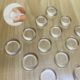 GaesQae - Parachoques para puerta de armario, 20 unidades, autoadhesivos, transparentes, para armarios de cocina, tablas de cortar, marcos de fotos, 22 x 5 mm
