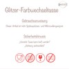 Zaubertasse Ich liebe Dich - Farbwechseltasse mit Glitzerpartikeln - perfektes