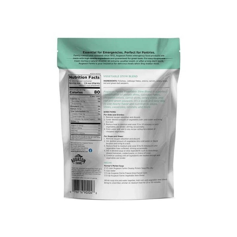 AUGASON FARMS Long Term 2 Food Pouches Emergency Survival UpTo
