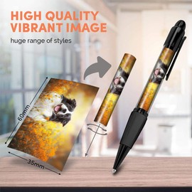 Destination Vinyl Ltd 4 x Matching Ballpoint Pens - Old Black & White Border Collie #45911