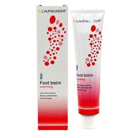 Laufwunder Warming Foot Balm 75ml - Moisturising Warming Cream with Arnica Extract - For Cold Feet, Poor Circulation & Foot Fatigue - Soothes, Revives & Softens - Fast-Absorbing & Non-Greasy
