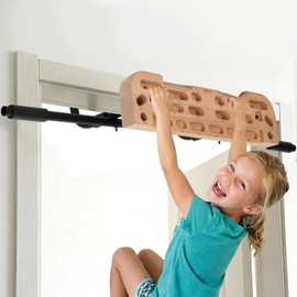 MARGAR Hangboard Rock Climbing Hangboard with Door Way Pull Up Bar, 2 in 1 Hangboard Rock Climbing Hangboard, Rock Climbing Hangboard Over Door for Rock Climbing Training and Home Fitness