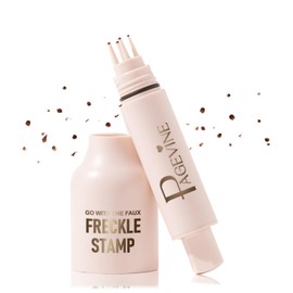 Faux Freckle Stamp,Liquid Freckle Pen, Fake Freckles Stamp Air Cushion, Long Lasting Waterproof Quick Dry Lifelike Magic Freckles Stamp (DARK)