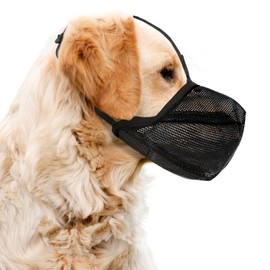 Dog Muzzle Soft Breathable Mesh - Adjustable Reflective Anti-Bark, Anti-Bite & Chew Proof for Small/Medium/Large Dogs, Safe for Panting & Drinking (Size XL)