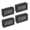 4PCS Mini Embedded Digital Temperature Humidity Meters Gauge Indoor Thermometer