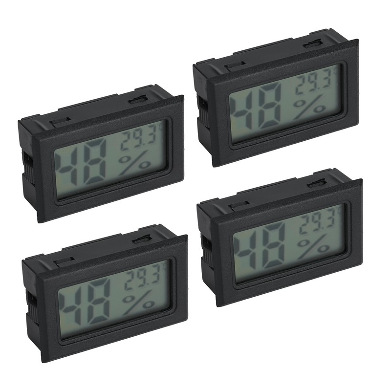 4PCS Mini Embedded Digital Temperature Humidity Meters Gauge Indoor Thermometer