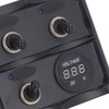 Rocker Switch Panel 3 Gang LED Waterproof DC12V‑24V with Display