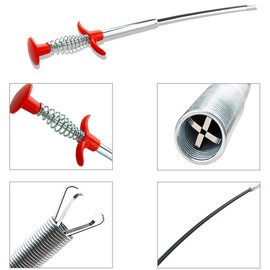 Plumbing Grabber Sink Grabber Flexible Claw Pickup Tool for Litter Pick, Drains, Home Sink, Toilet & Clean Dryer Vents (24inch)