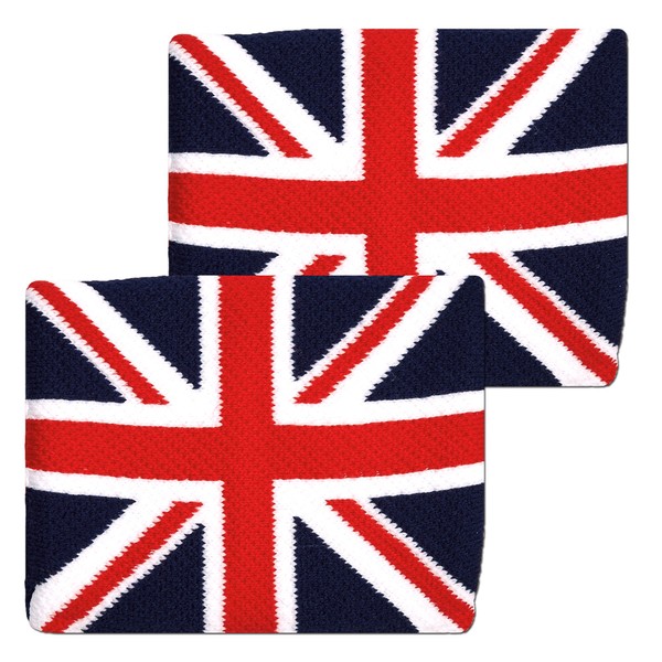 Unique Sports Flag Wristbands, Great Britian Flag sweatbands, UK