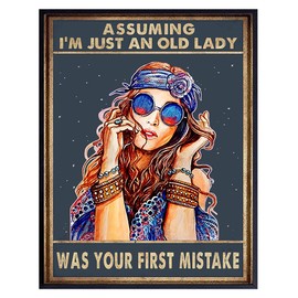 Boho Decor For Women 11x14 - Bohemian Room Decor - Funny Birthday Decorations - Hippie Room Decor - Boho Wall Art Decorations for Women - Boho Bedroom Decor - Psychedelic Decor or Trippy Room Decor