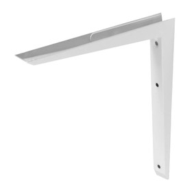 Dekton Mitred Shelf Bracket, Powder Coated, Size: 10"x10"-Heavy Duty Shelf Brackets| Wall Brackets for Shelves| Stainless Steel Triangle| Shelf Support with Screws for Living Room Bedroom Garage
