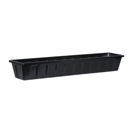 Poly-Pro Plastic Flower Box Planter, Black, 36-Inch
