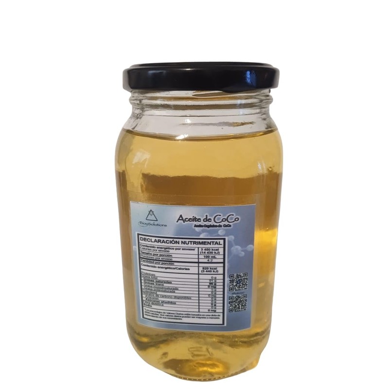 Aceite de Coco Extra Virgen Orgánico Sin Olor y Sin