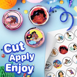 30 x Edible Cupcake Toppers – Prince Ali Themed Collection of Edible Cake Decorations | Uncut Edible on Wafer Sheet