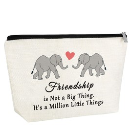 Gfhzdmf Gifts for Best Friend Makeup Bag Friendship Gifts Soul Sister Gift Long Distance Going Move Away Bff Gifts Cosmetic Bag with Zipper Graduation Wedding Birthday Gift for Her Travel Pouch